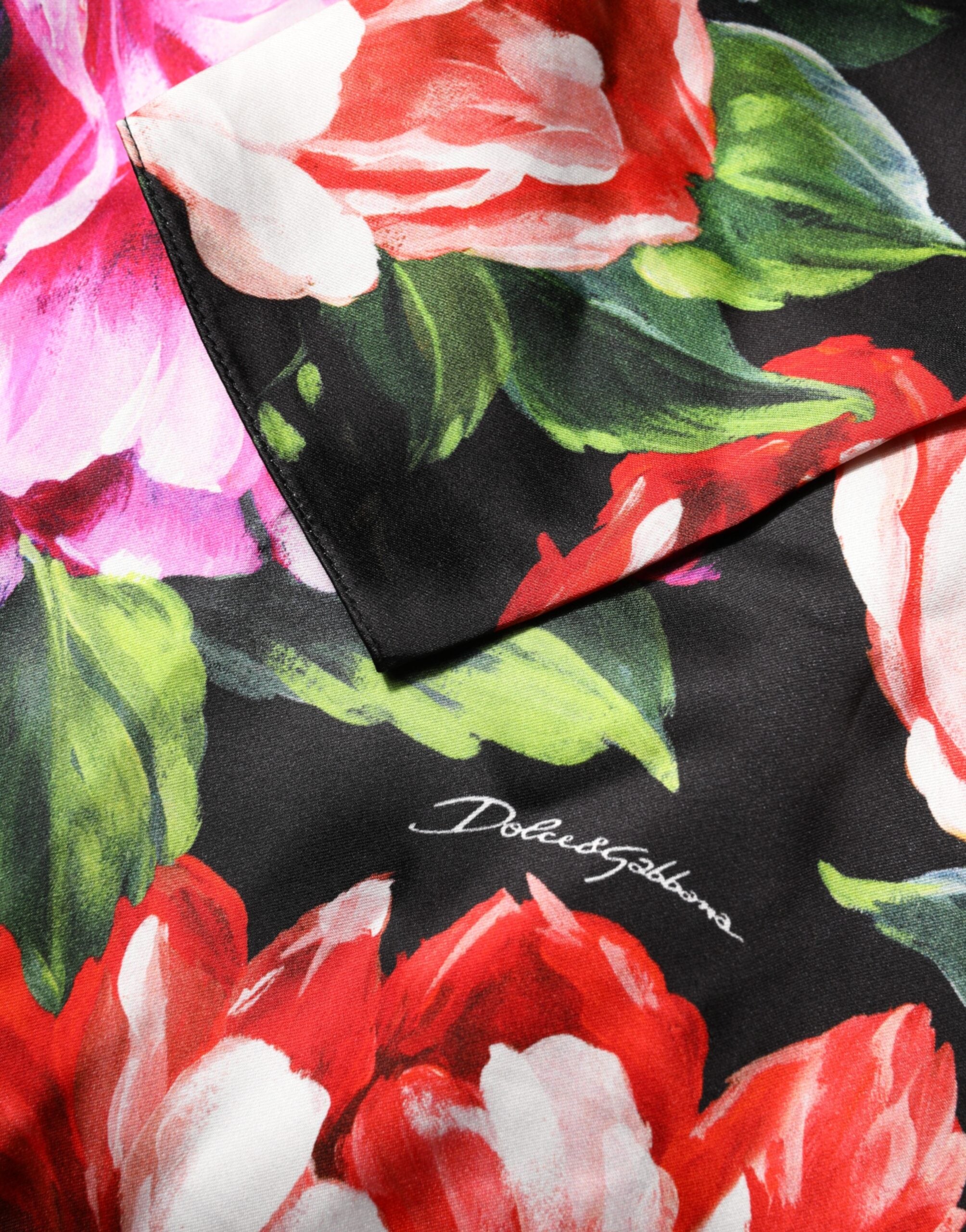 Black Floral Fiori Pittorici Mini Bodycon Dress - ventzia