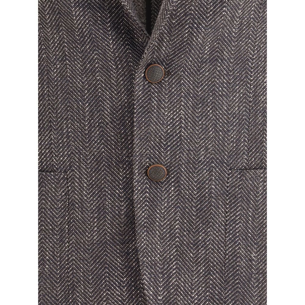 Herringbone patterned Blazer - ventzia