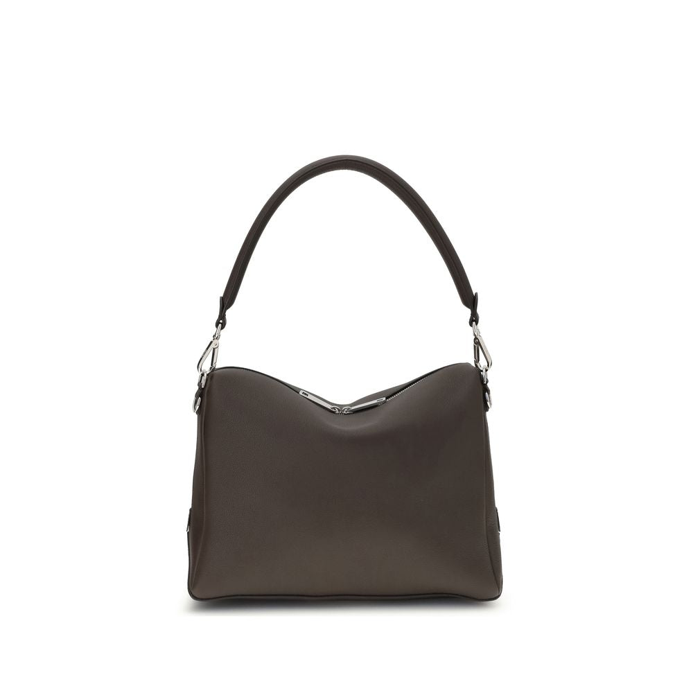 Brown Calf Leather Bos Taurus Shoulder Bag - ventzia