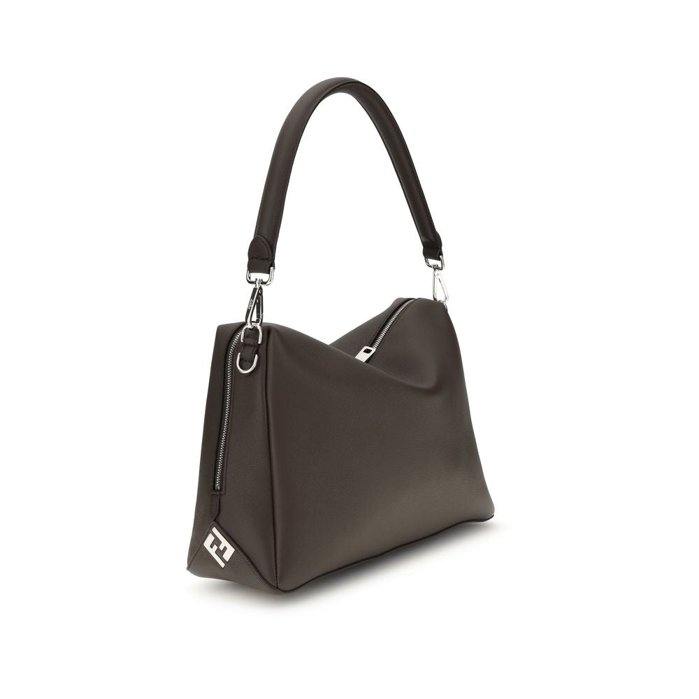 Brown Calf Leather Bos Taurus Shoulder Bag - ventzia