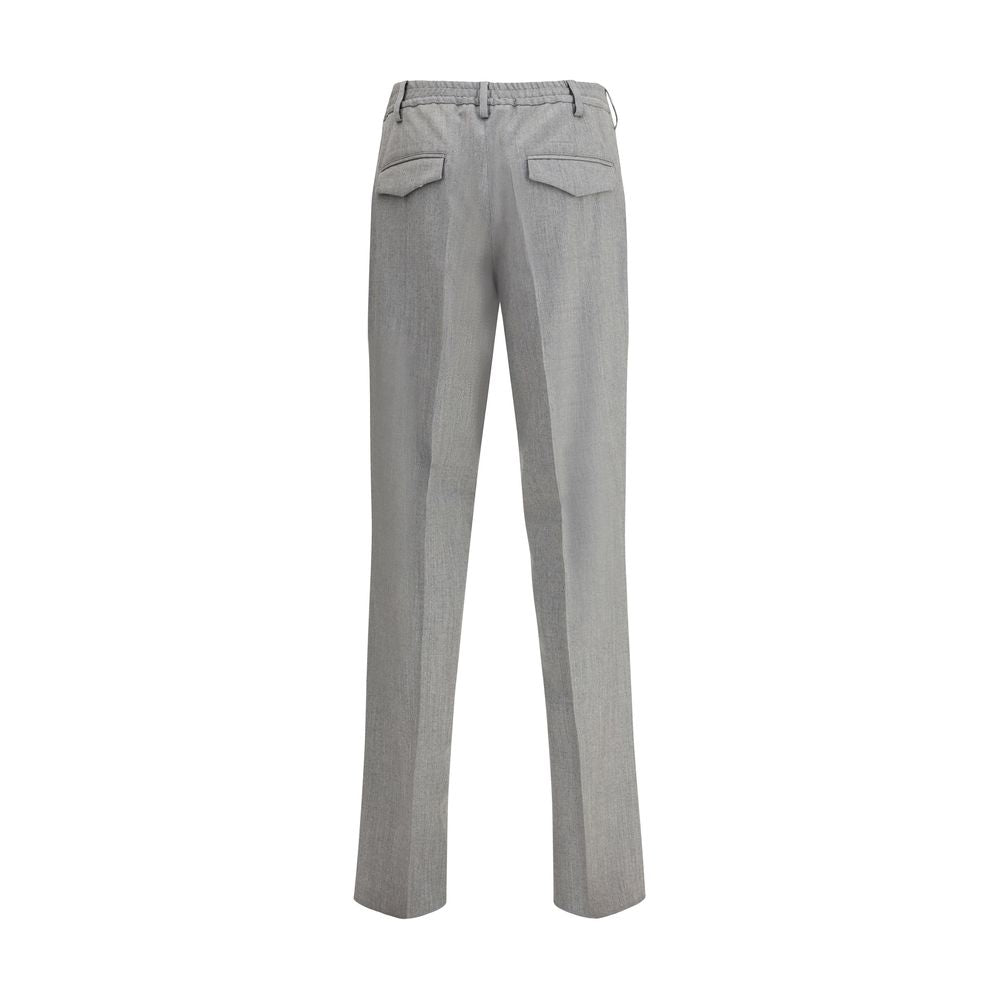 Gray Fleece Wool Chino Pants - ventzia