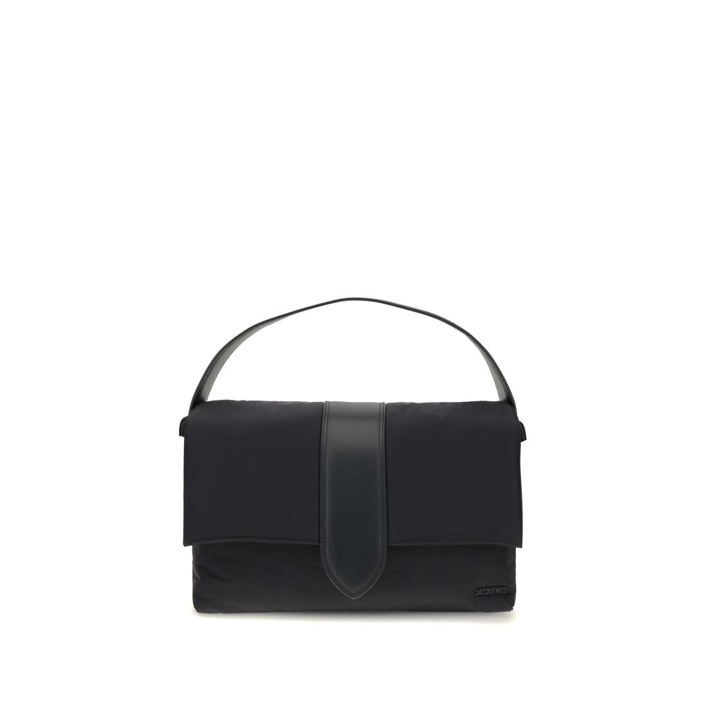 Black Nylon Shoulder Bag - ventzia