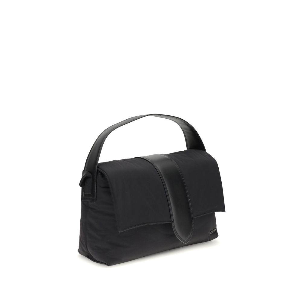 Black Nylon Shoulder Bag - ventzia