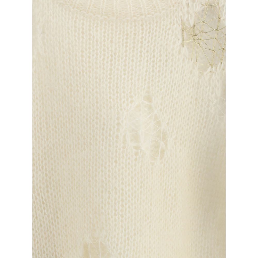 Cream Mohair Sweatshirt - ventzia