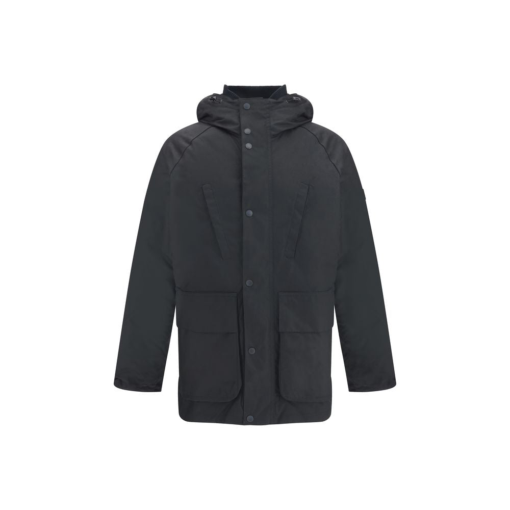 Black Cotton Parka - ventzia