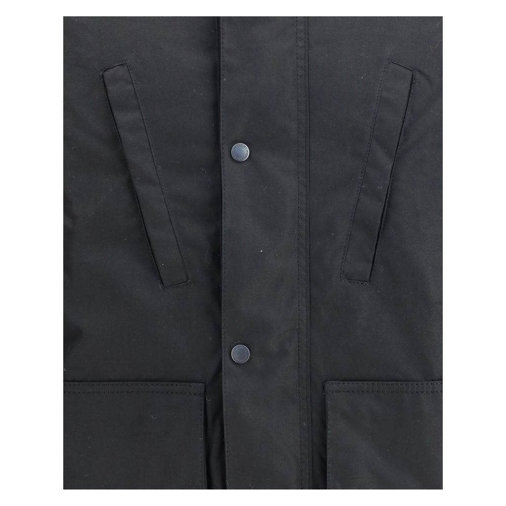 Black Cotton Parka - ventzia