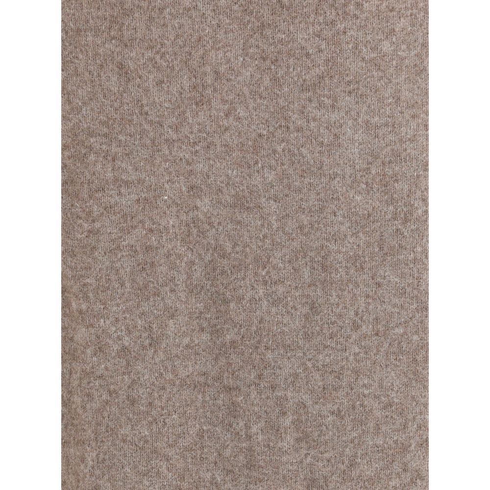 Beige Wool Sweatshirt - ventzia