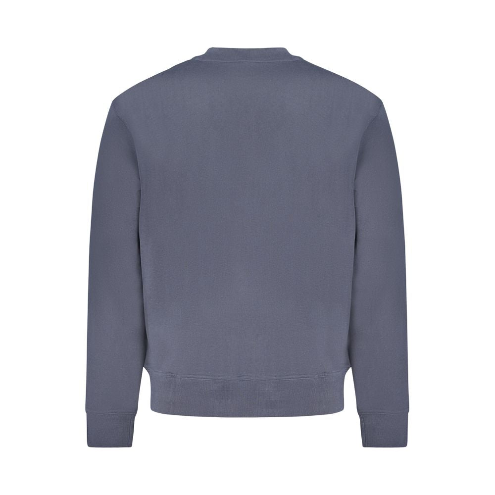 Blue Cotton Men Sweater - ventzia