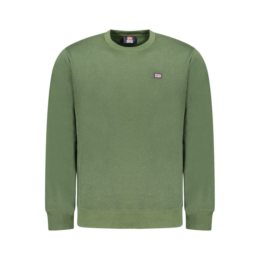 Green Cotton Men Sweater - ventzia