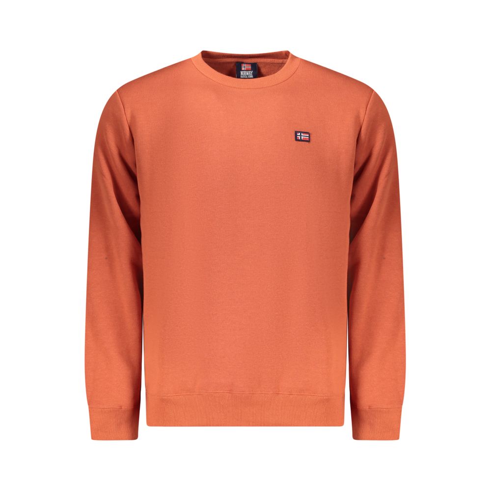 Orange Cotton Men Sweater - ventzia