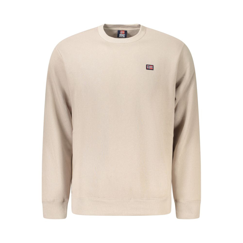 Beige Cotton Men Sweater - ventzia