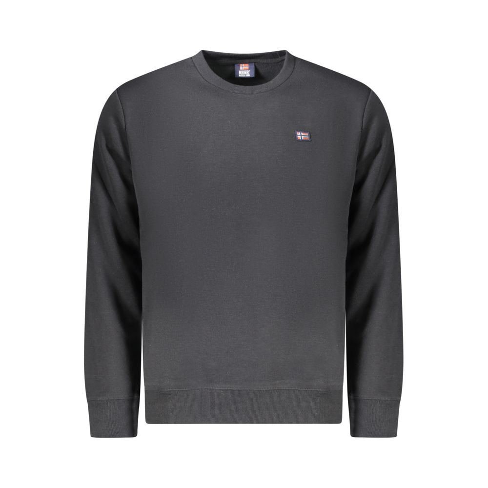 Black Cotton Men Sweater - ventzia