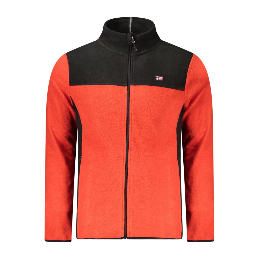 Red Polyester Men Sweater - ventzia