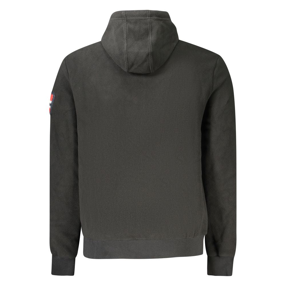Black Polyester Men Sweatshirt - ventzia