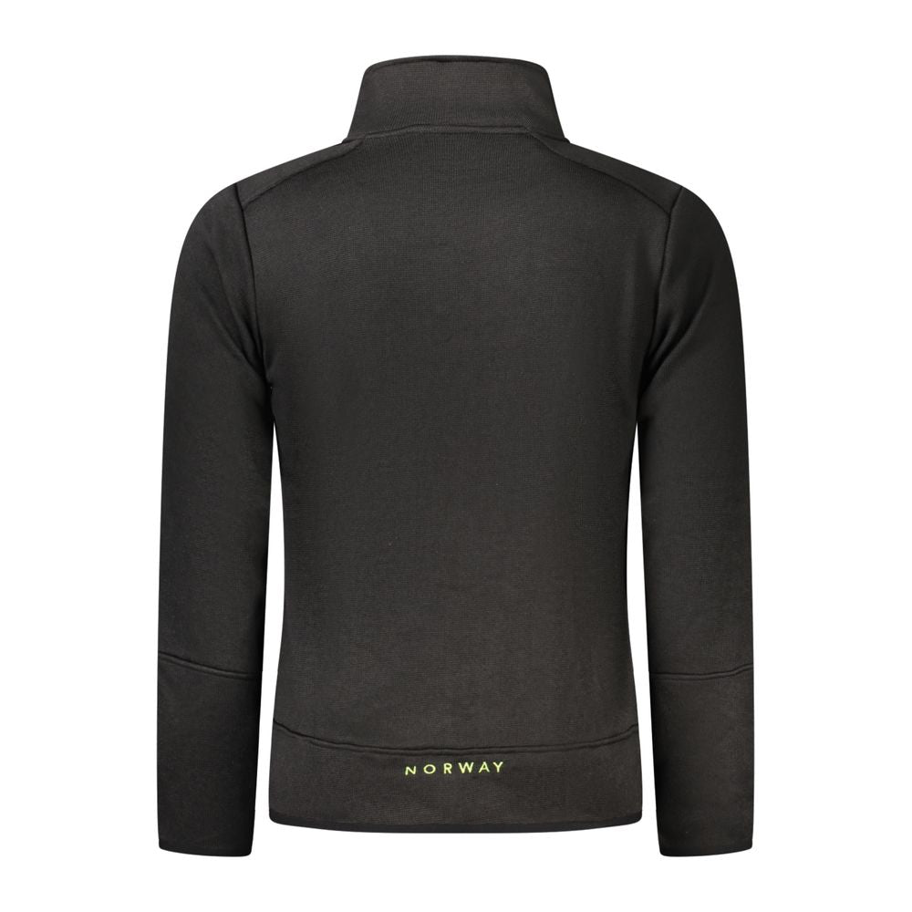Black Polyester Men Sweater - ventzia