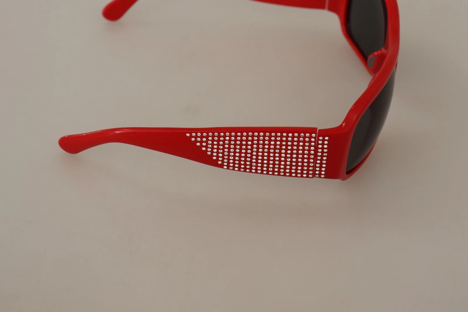 DG4027 Red Crystal Black Lens Shades Sunglasses - ventzia