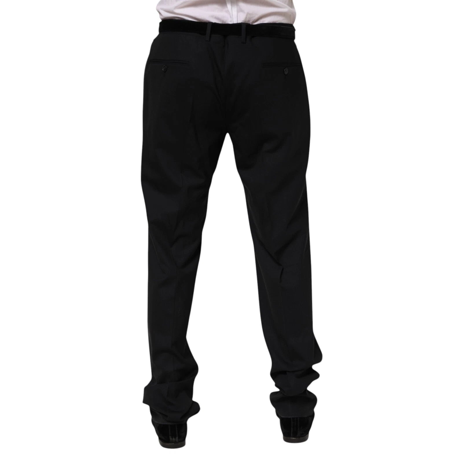 Black Wool Formal Dress Men Trousers Pants - ventzia