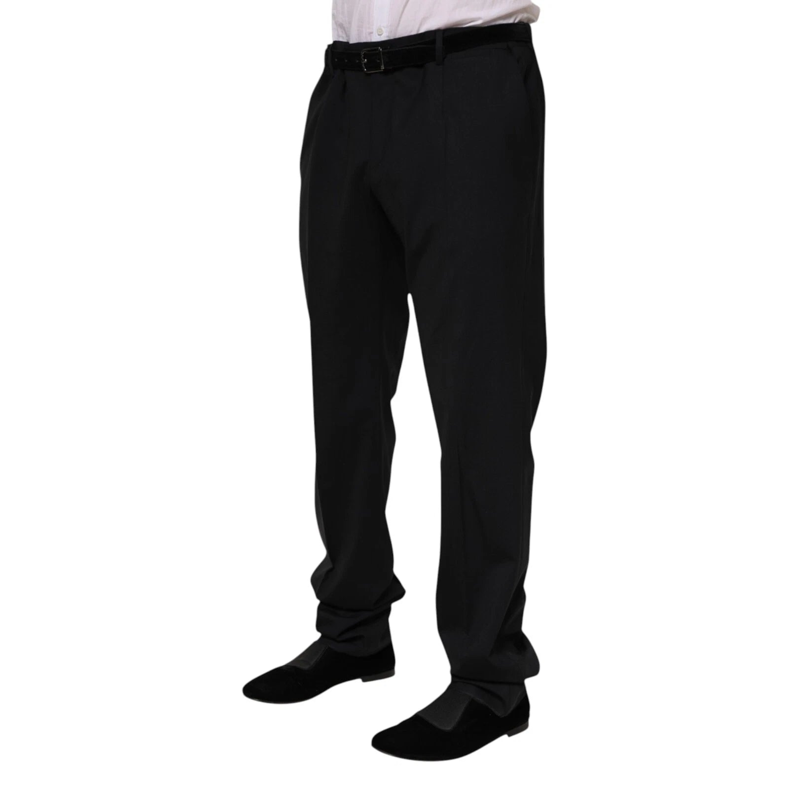 Black Wool Formal Dress Men Trousers Pants - ventzia