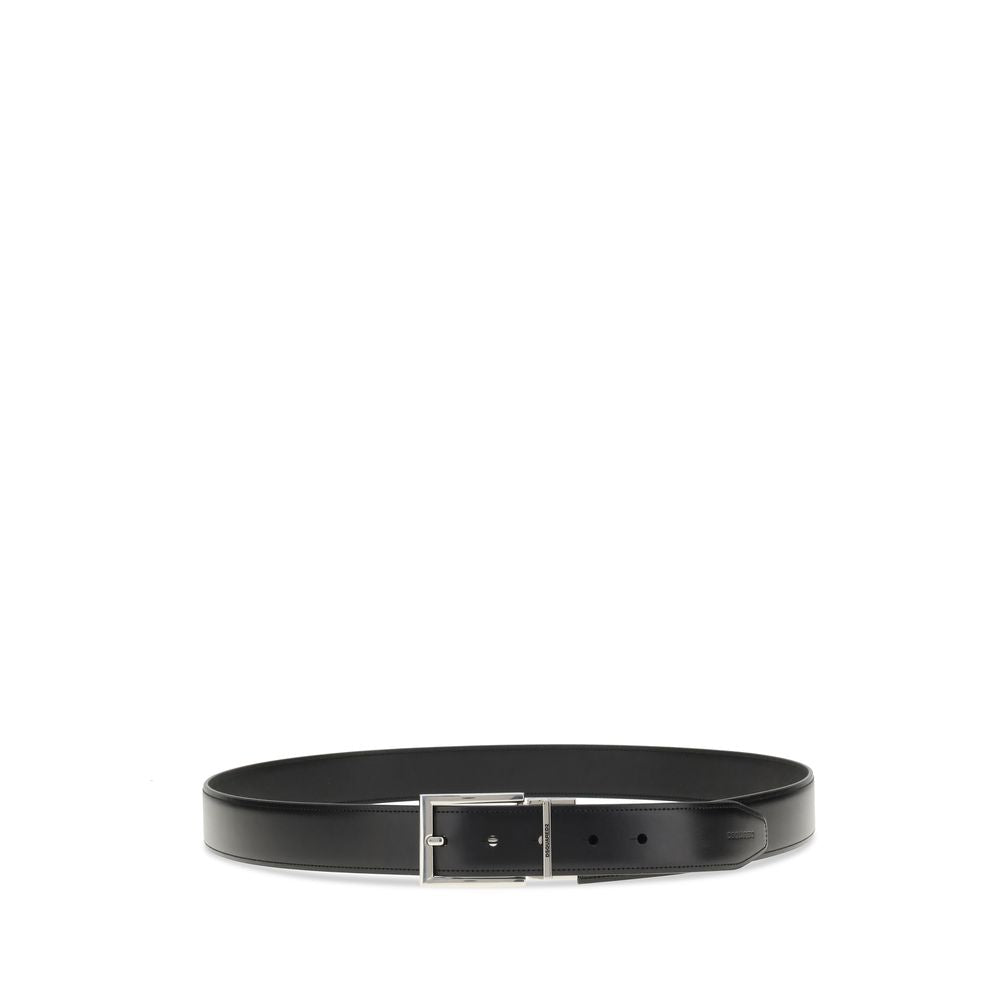 Black Calf Leather Bos Taurus Regular Belt - ventzia