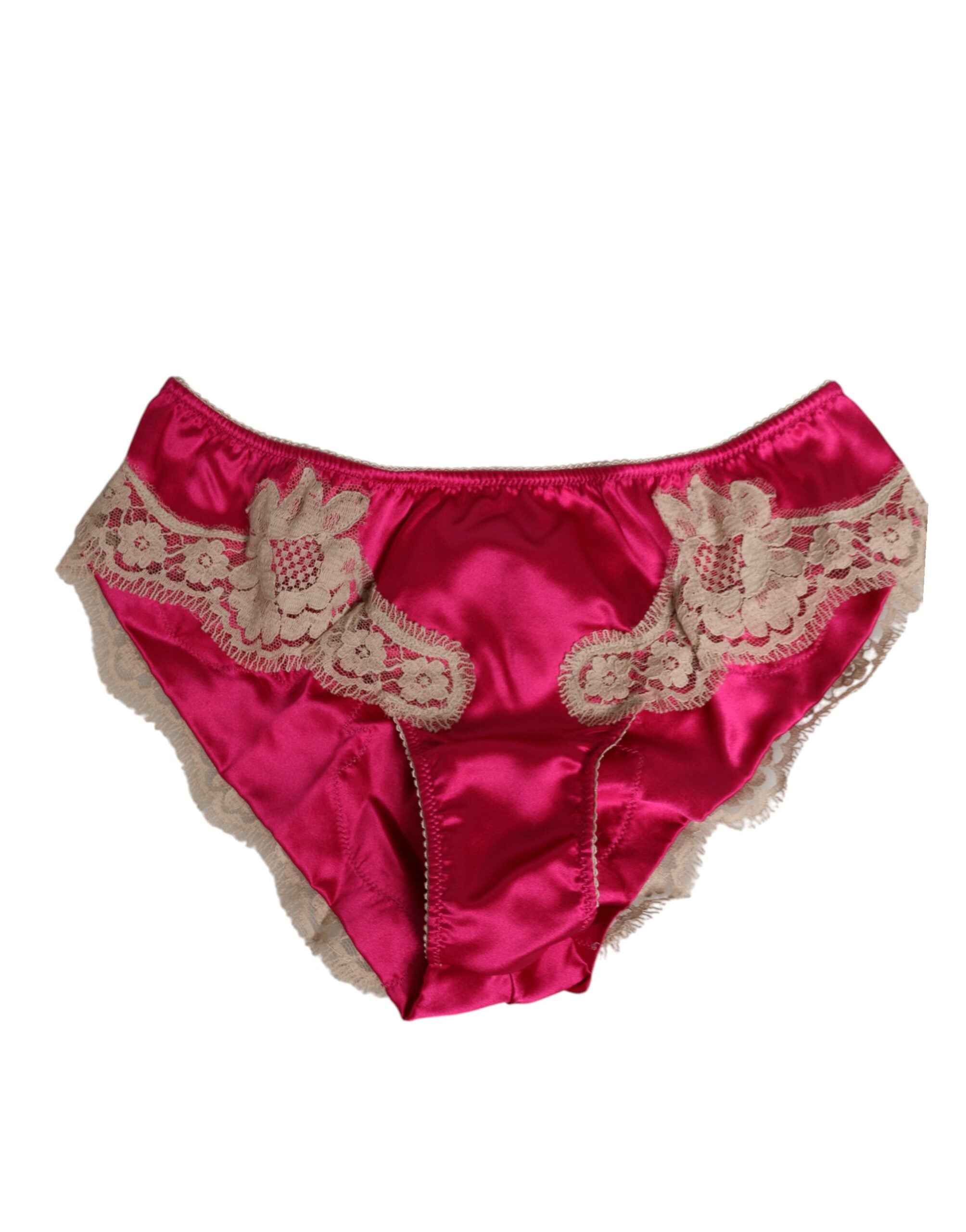 Pink Silk Satin Lace Trim New Slip Underwear - ventzia