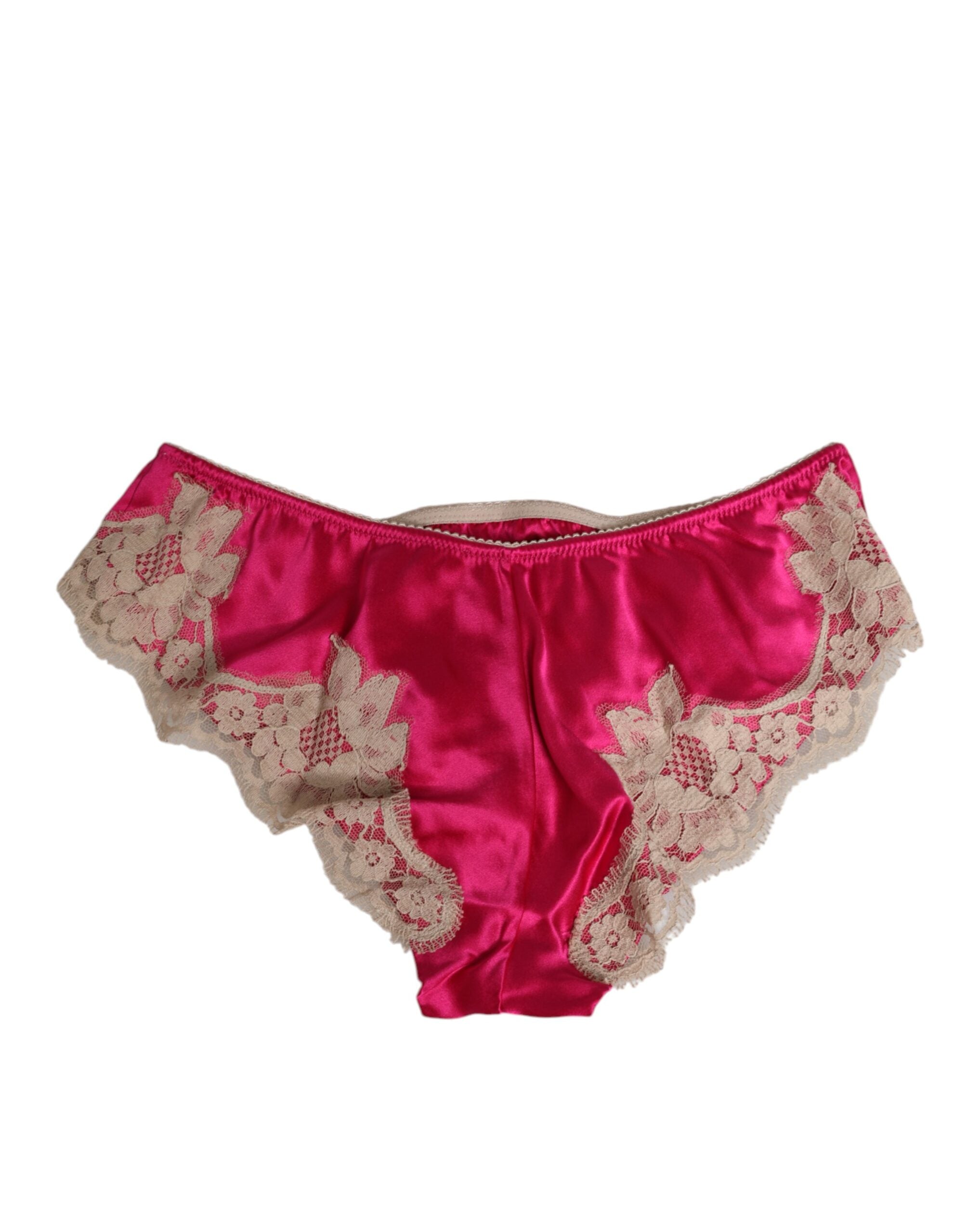 Pink Silk Satin Lace Trim New Slip Underwear - ventzia