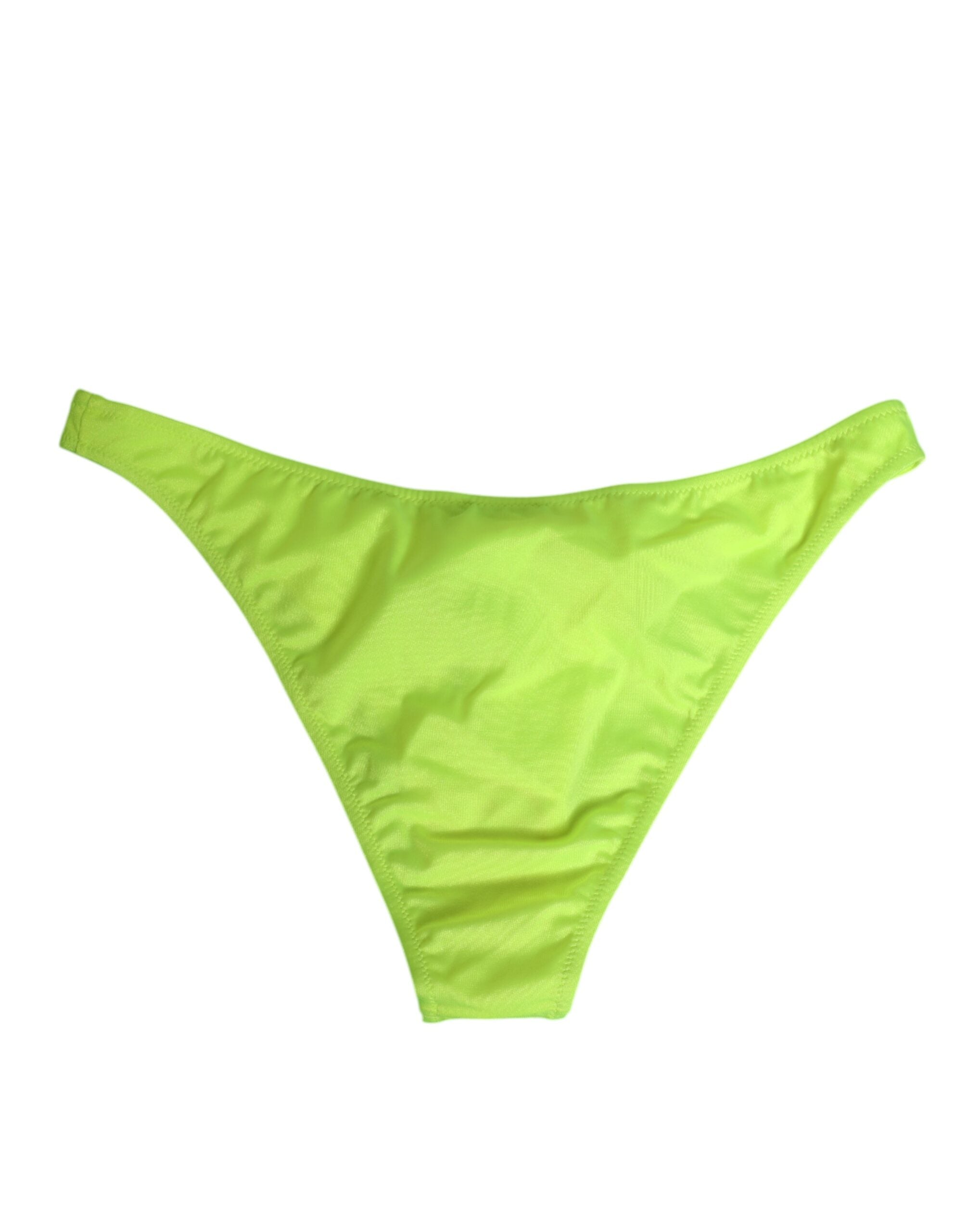 Neon Green DG Logo Swim Briefs Women Underwear - ventzia
