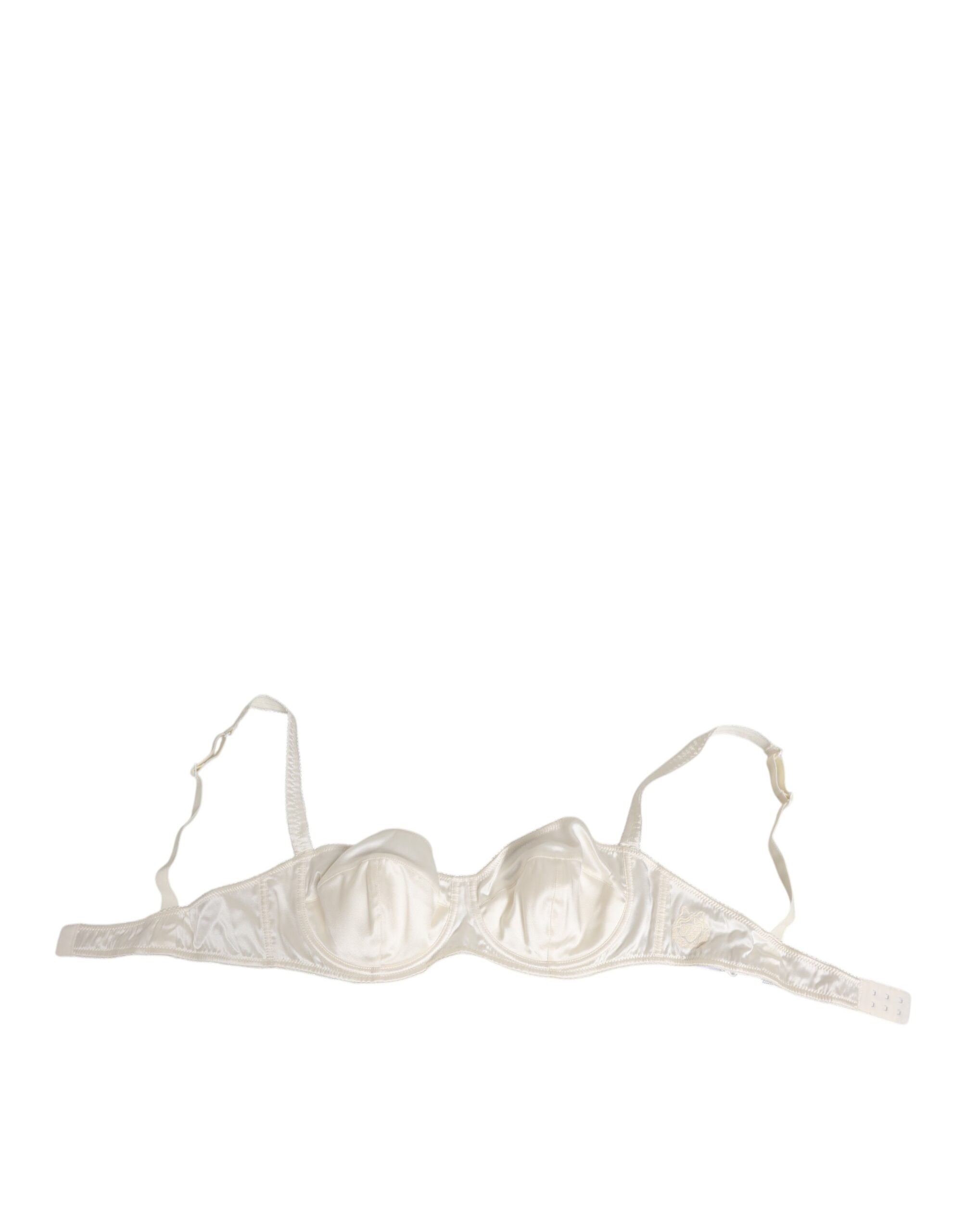 White Silk Satin Balconnet Lingerie Bra Underwear - ventzia
