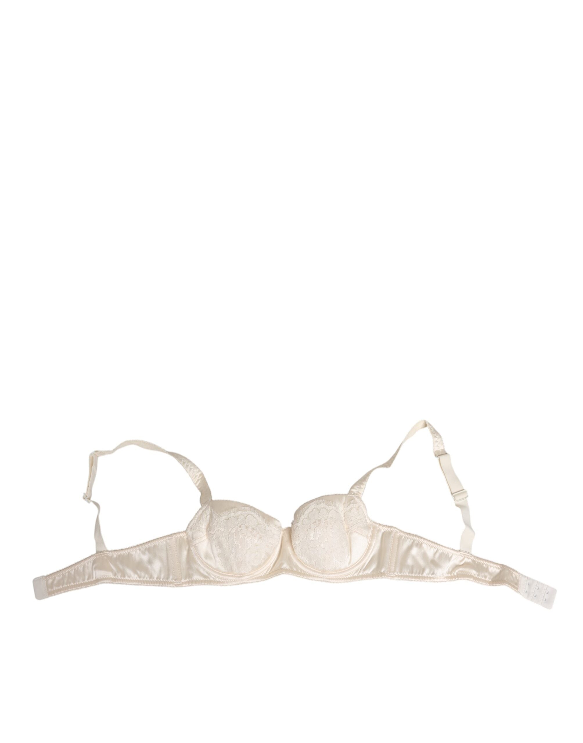 White Satin Lace Balconnet Lingerie Underwear - ventzia