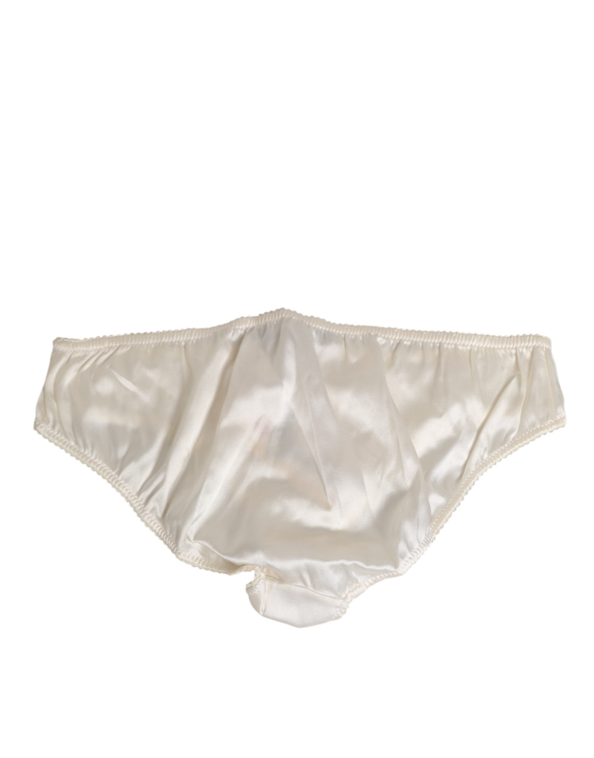 White Silk Satin Lingerie Panty  Underwear - ventzia