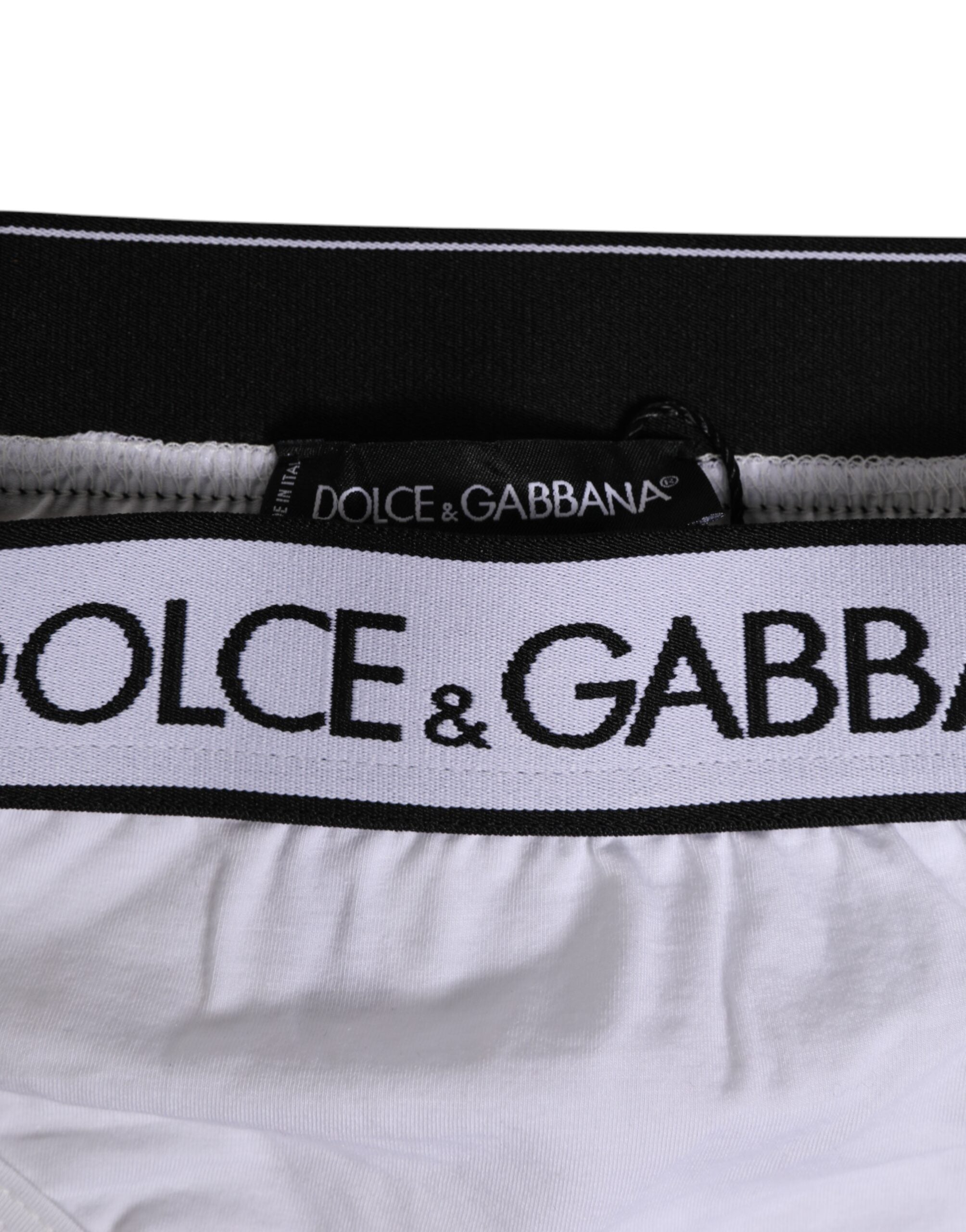 White Logo Waistband Modal Cotton Thong  Underwear - ventzia