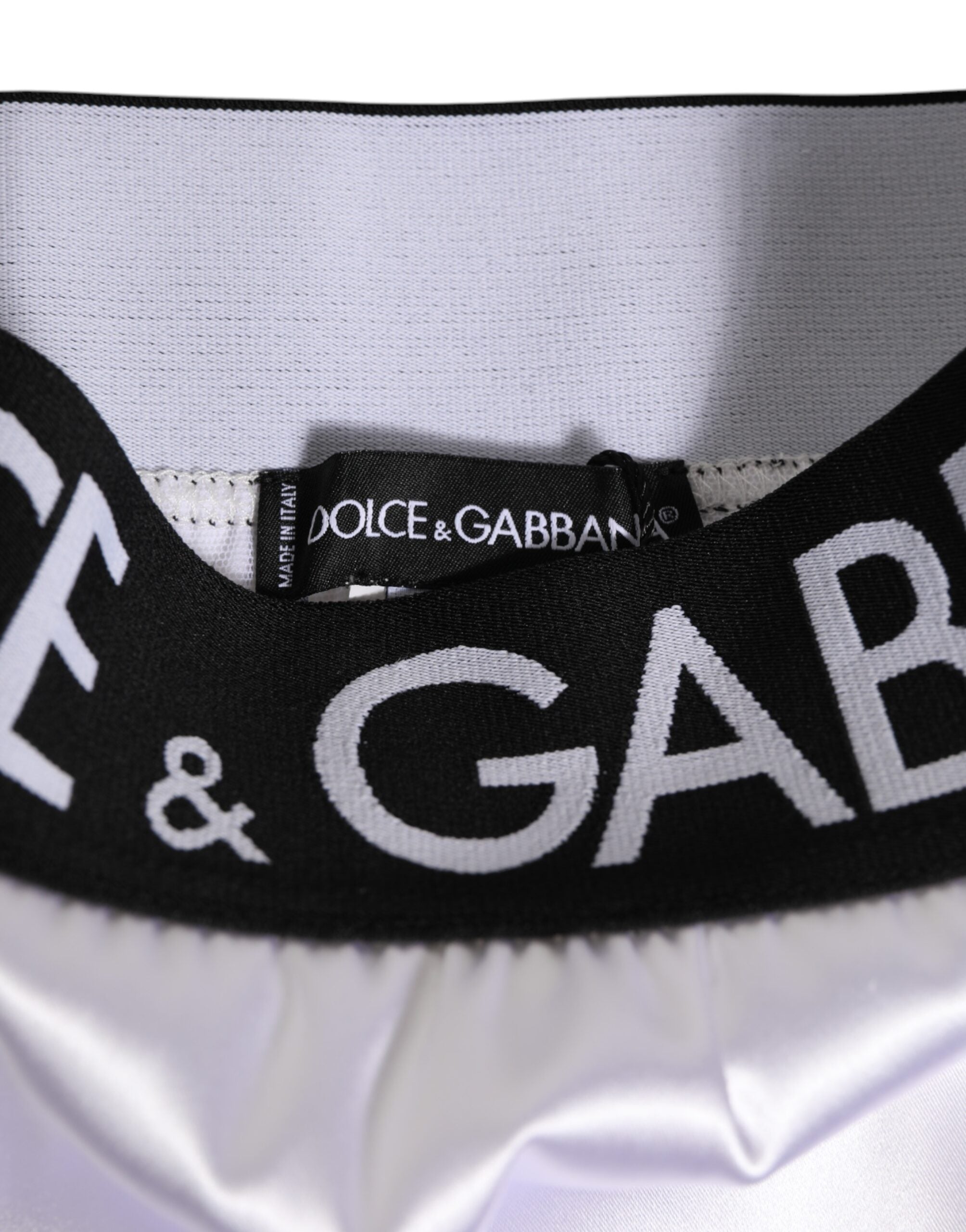 White Satin High-Waist Black Logo Women Underwear - ventzia