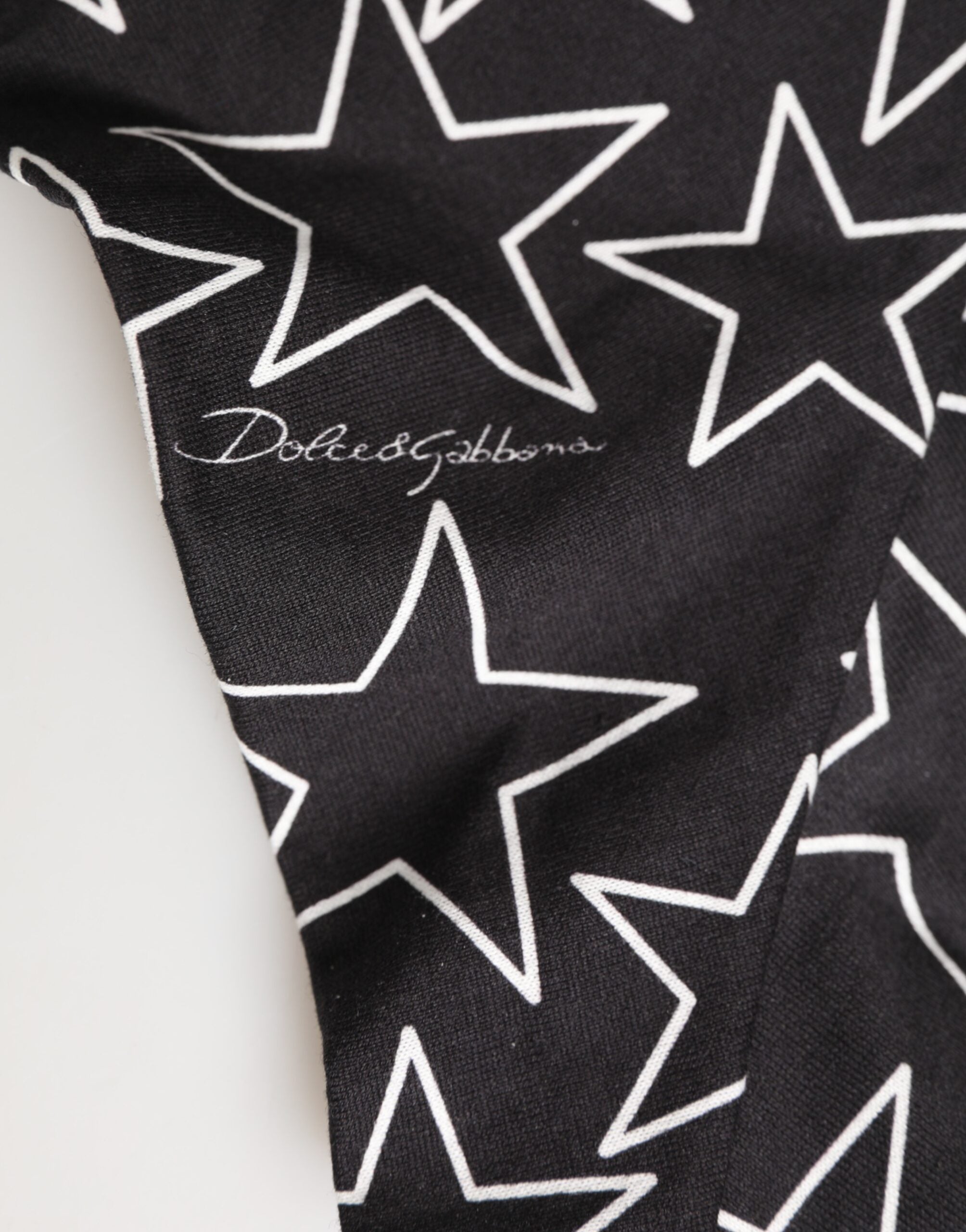 Black White Star Print Cotton Slip Panty Underwear - ventzia