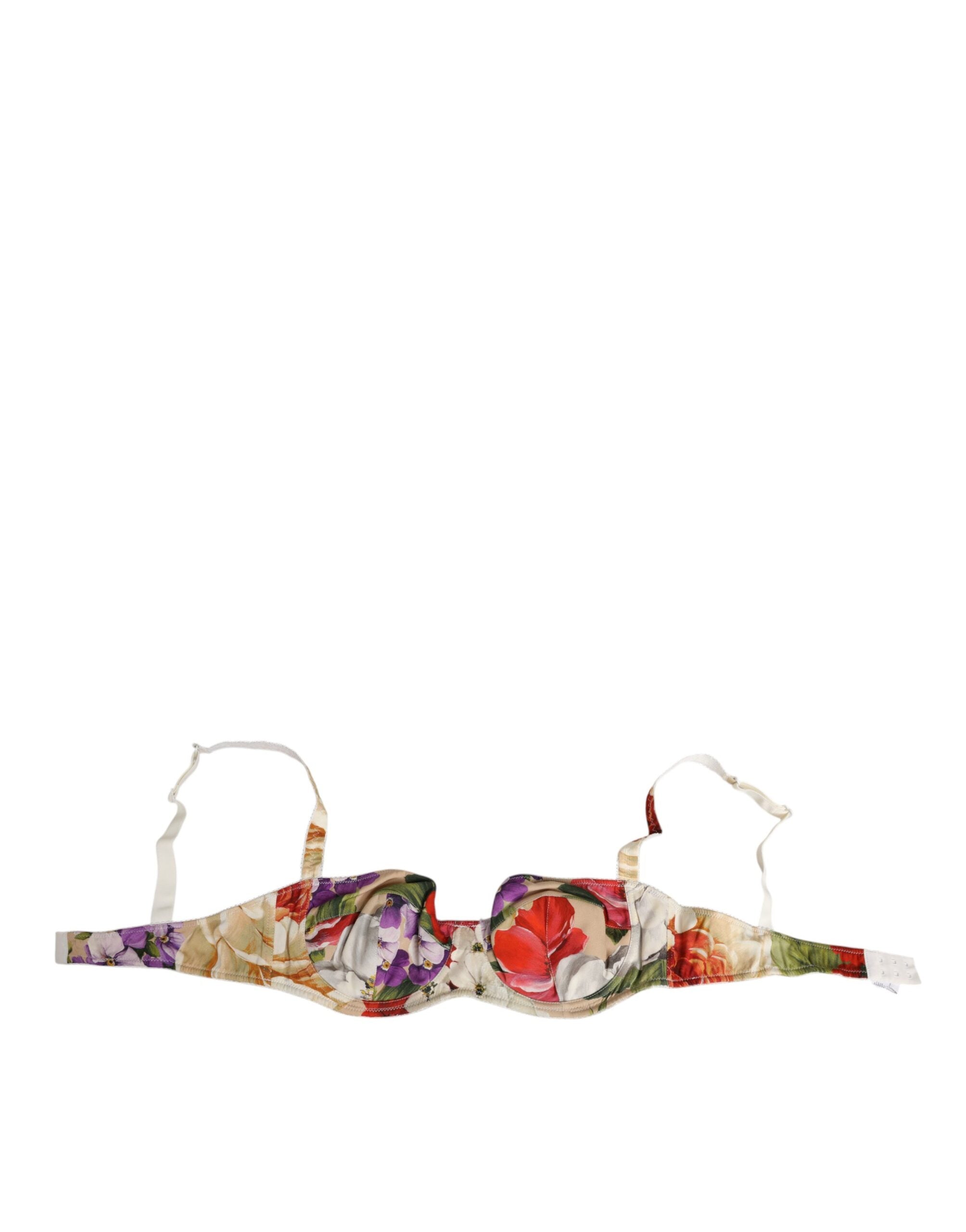Floral Print Semi Padded Balconette Bra Underwear - ventzia