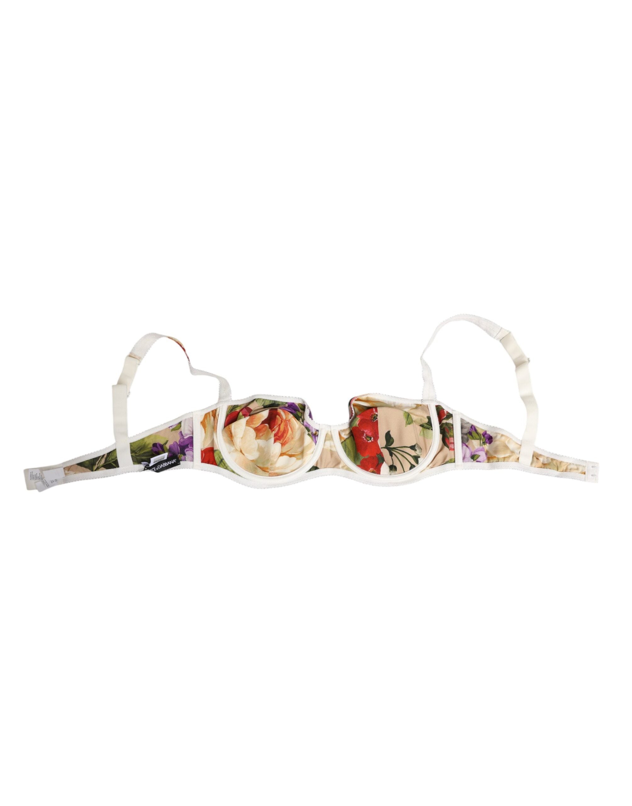 Floral Print Semi Padded Balconette Bra Underwear - ventzia