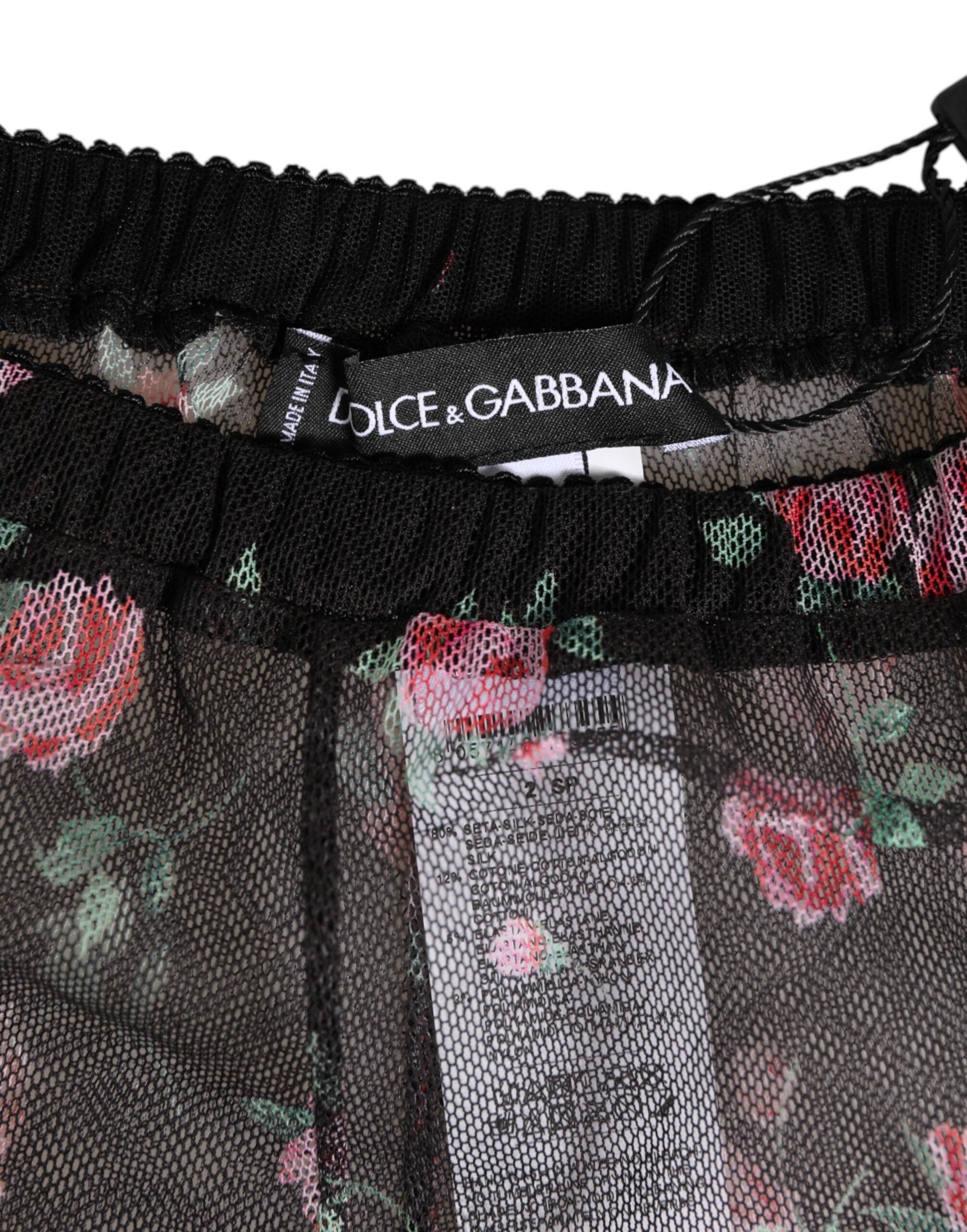 Black Pink Floral Lace Mesh Lingeri Underwear - ventzia