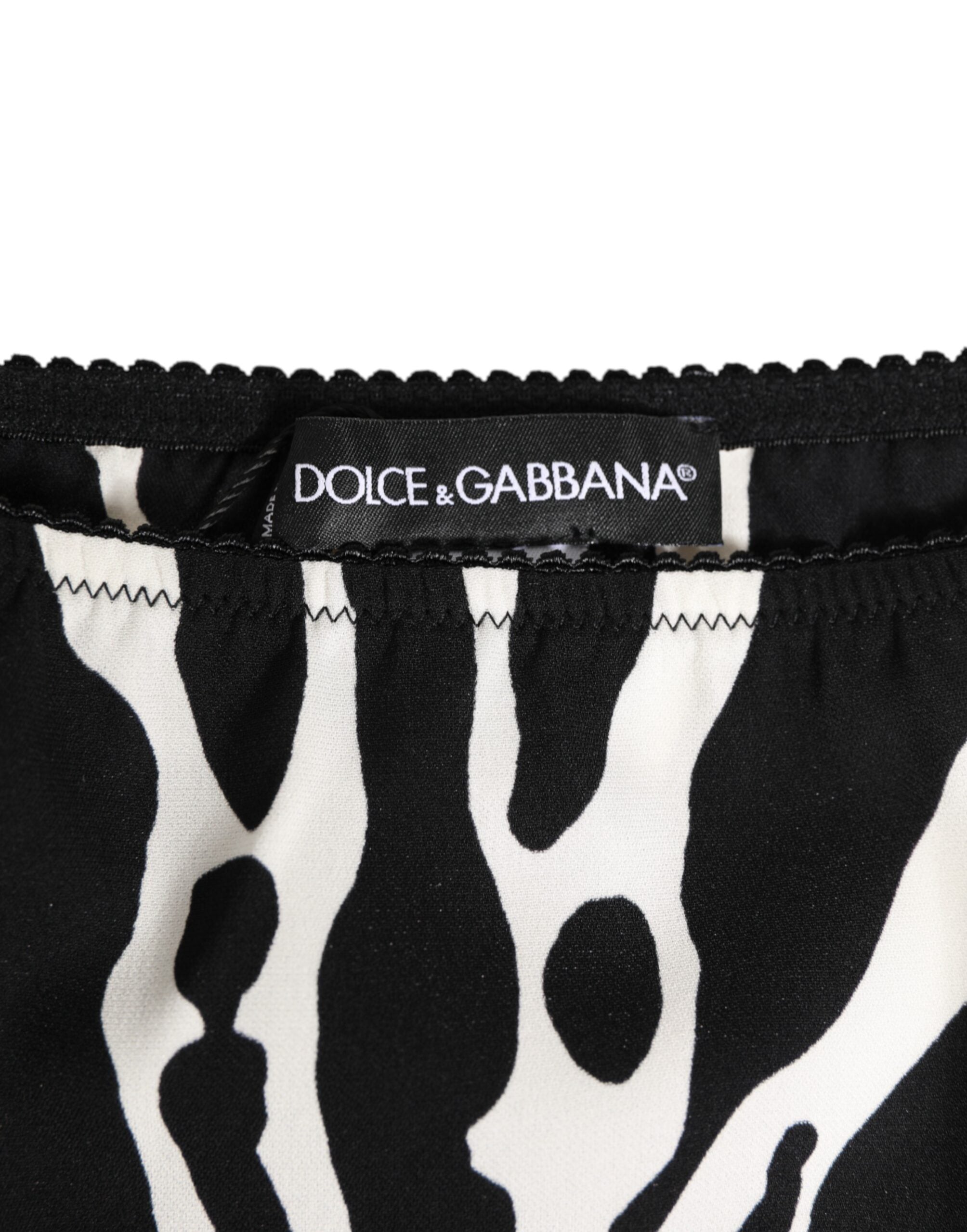 Black White Zebra Print Slip Briefs Underwear - ventzia