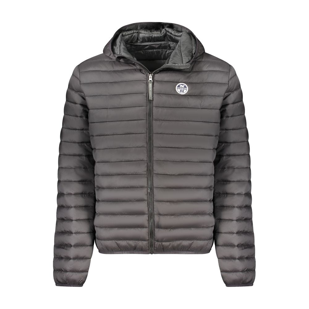 Black Polyester Men's Jacket - ventzia