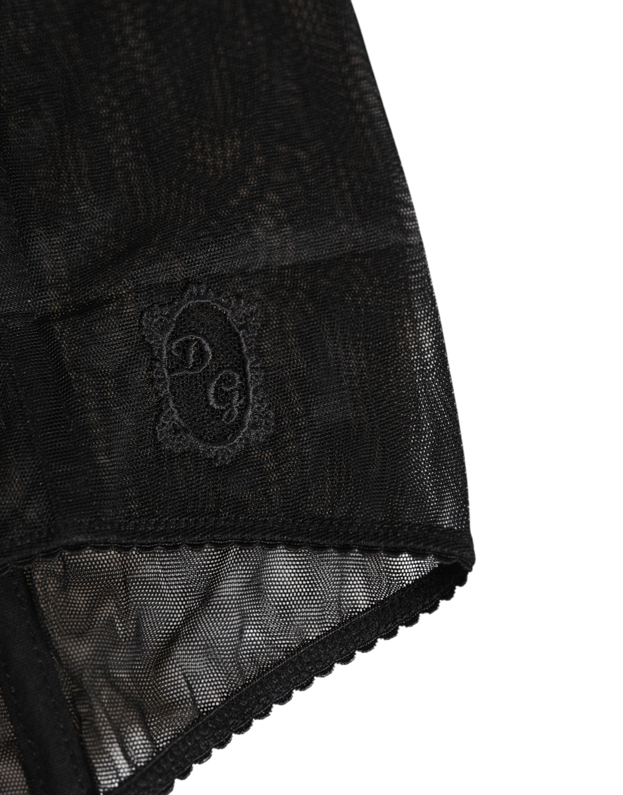 Black High Waist Mesh Sheer Shapewear Underwear - ventzia