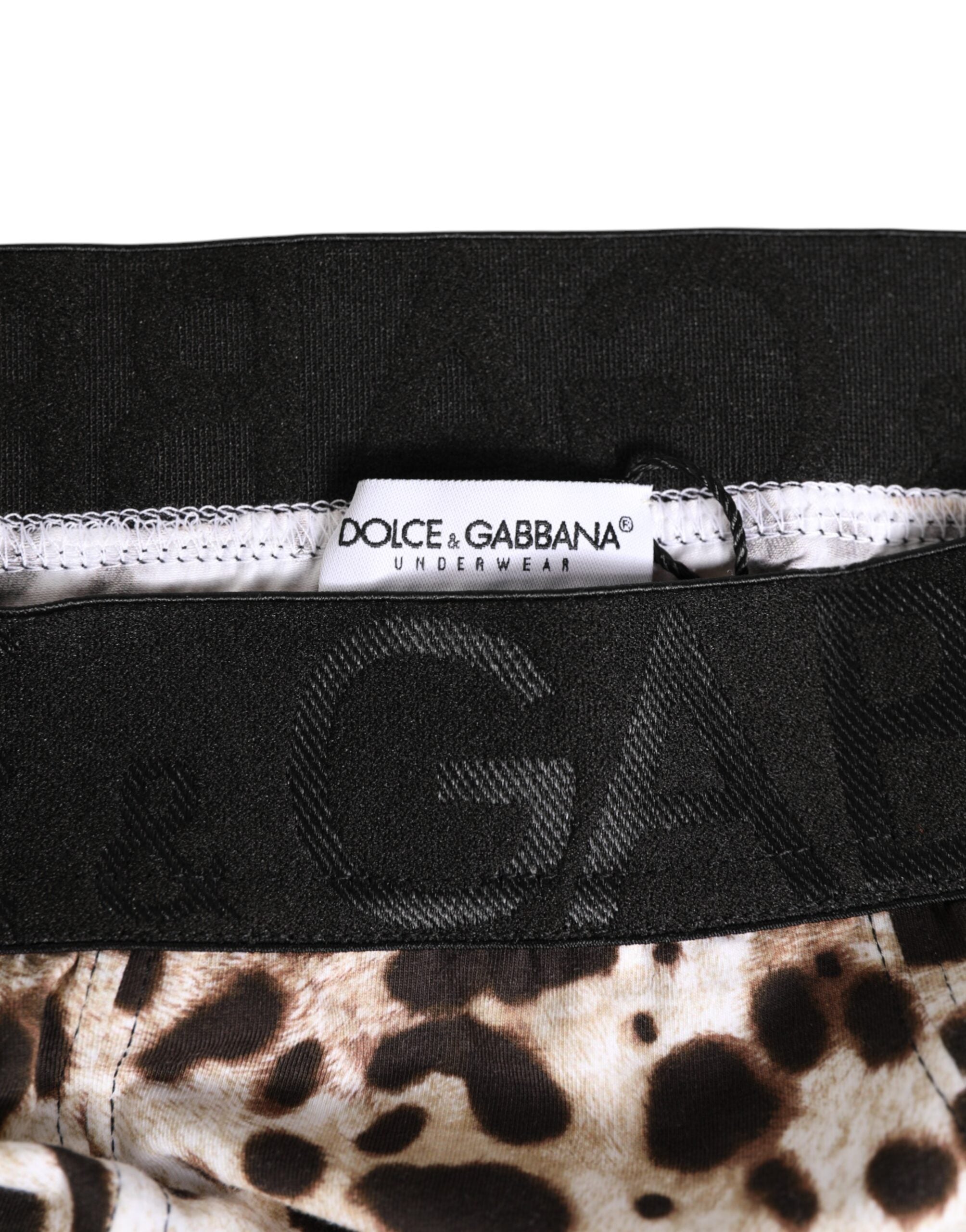 Leopard Print Black Waistband Cotton Underwear - ventzia