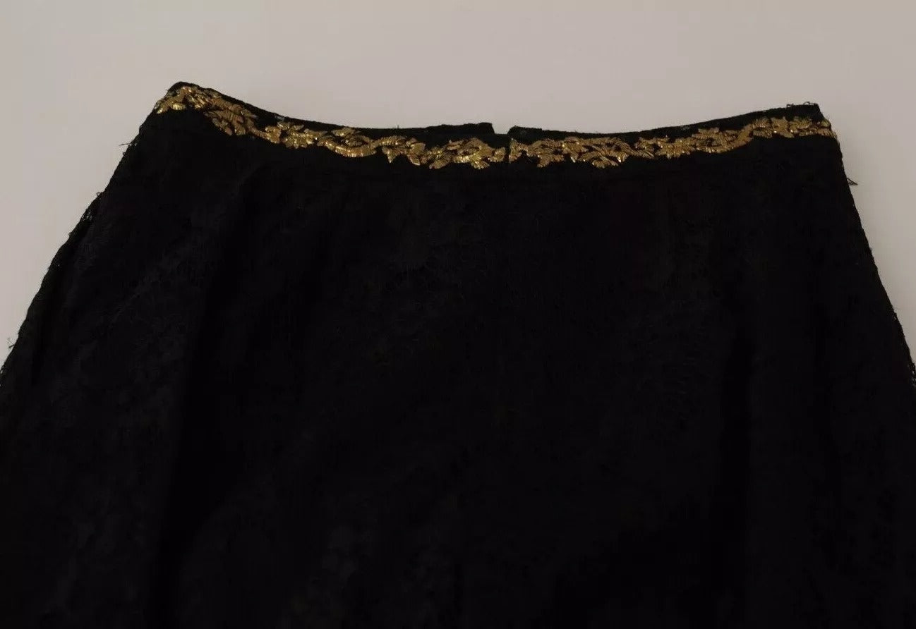 Black Lace Gold Baroque SPECIAL PIECE Shorts - ventzia