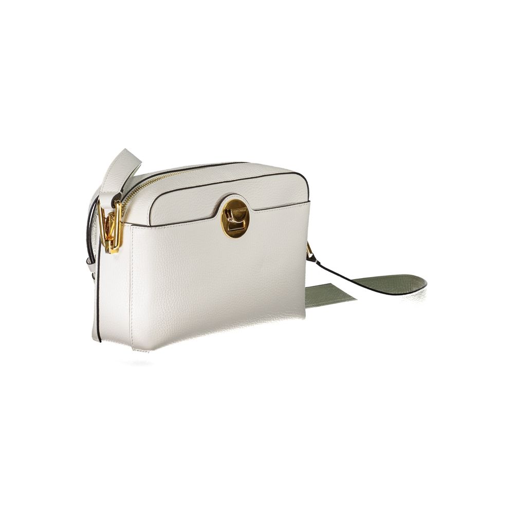 White Leather Handbag - ventzia