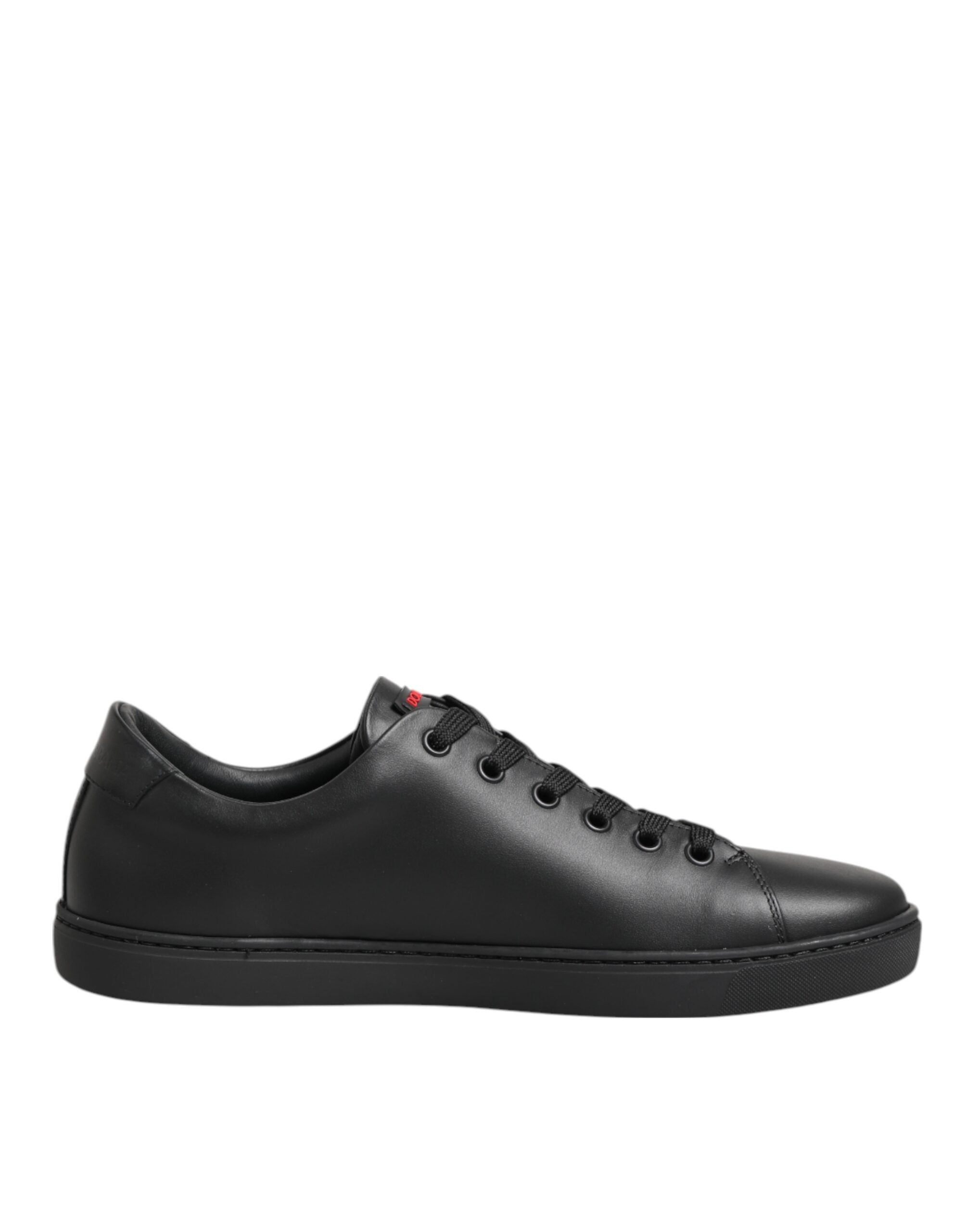 Black Leather Crystal Heart Low Top Sneakers  Shoes - ventzia