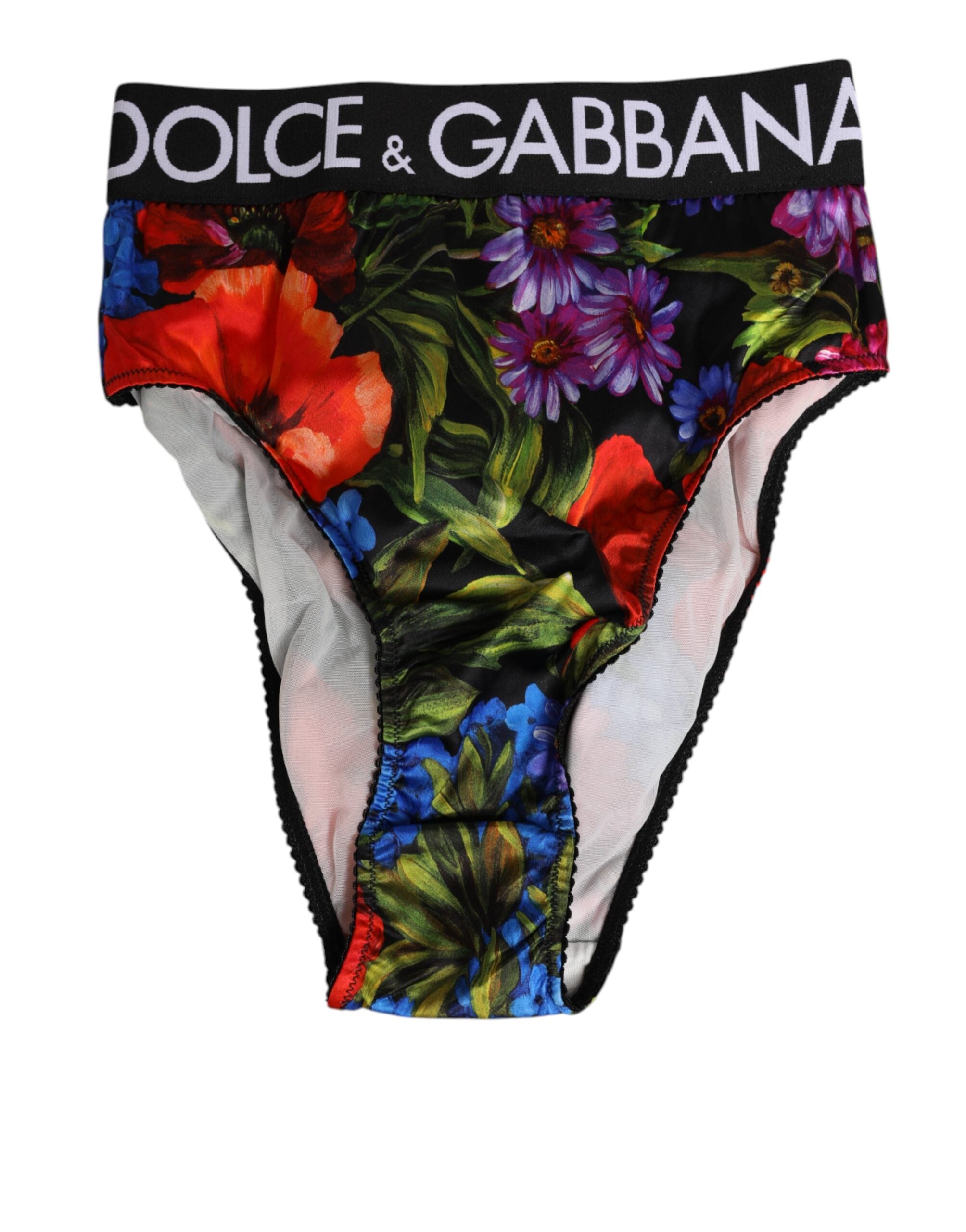 Multicolor Floral Print High Waist Panty Underwear - ventzia
