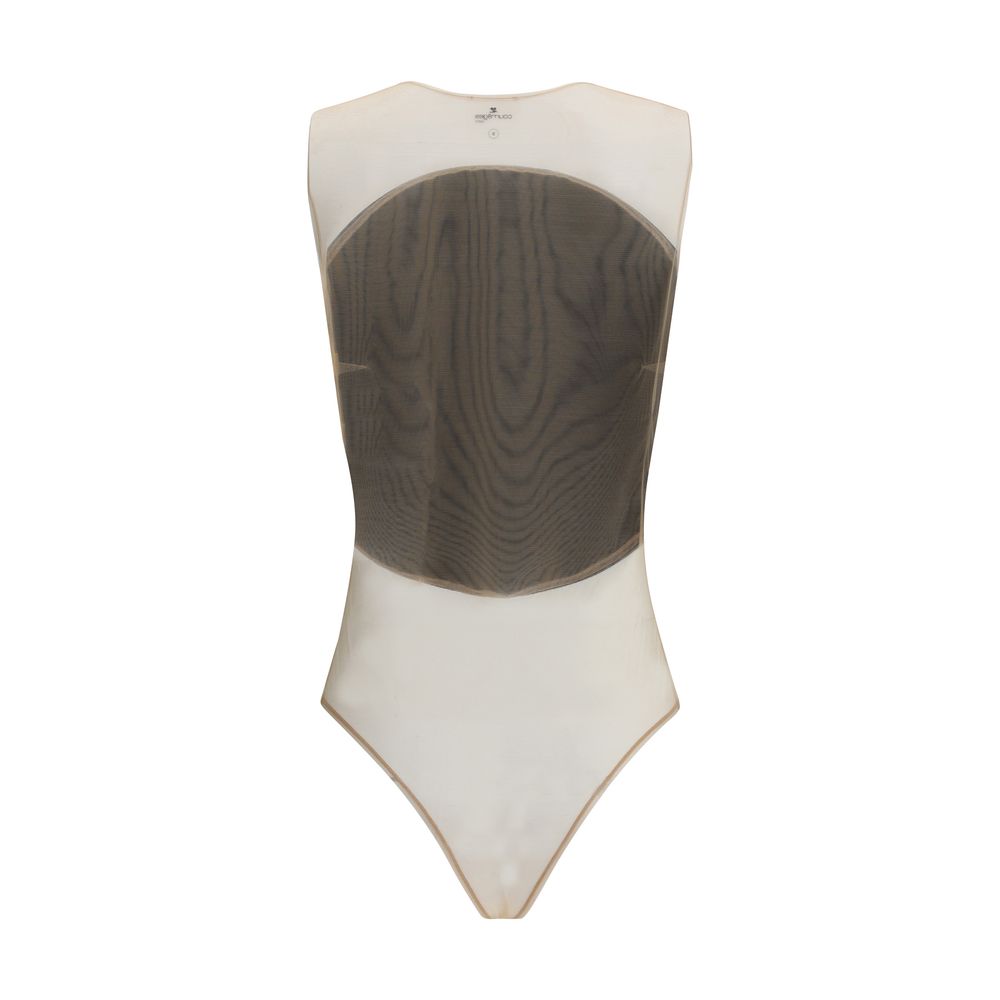 Satin illusion hoop Bodysuit - ventzia