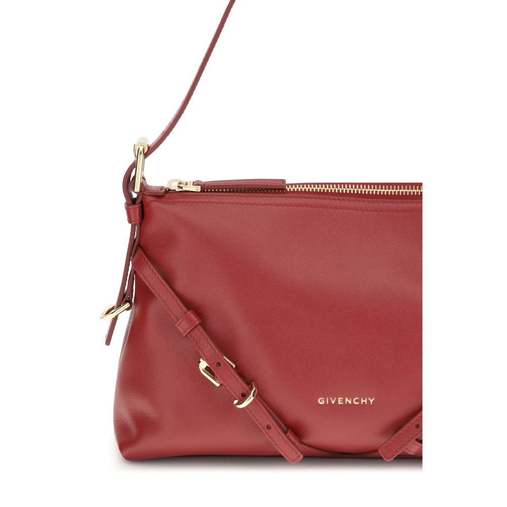 Red Calf Leather Bos Taurus Shoulder Bag - ventzia
