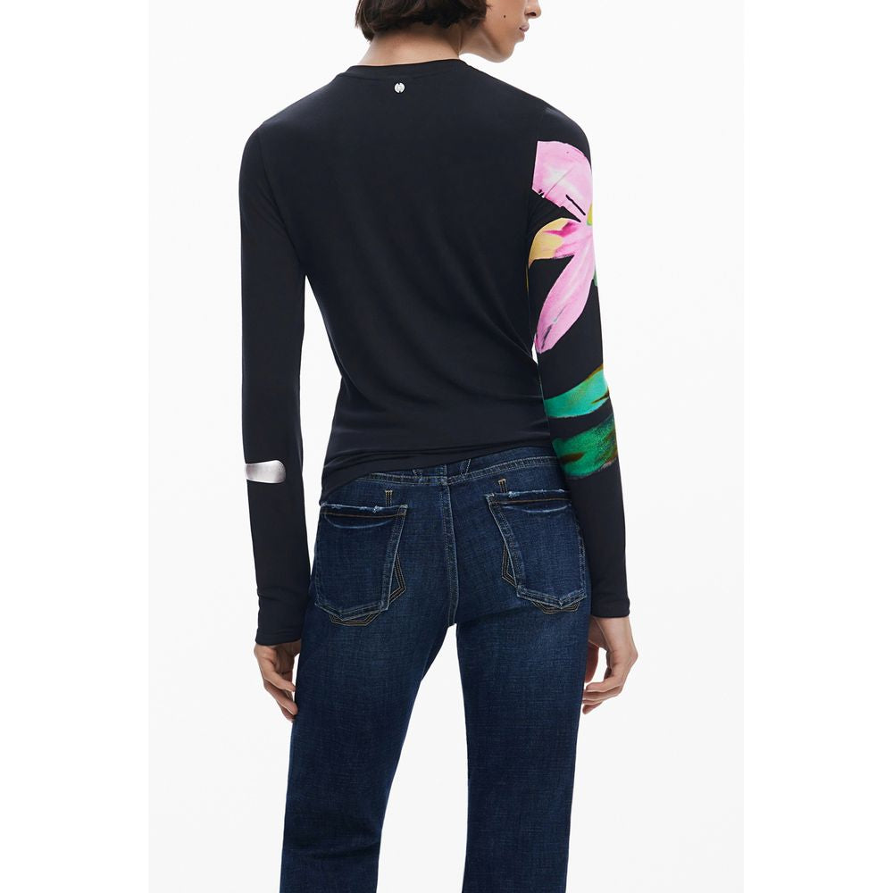Black Viscose Women Top - ventzia