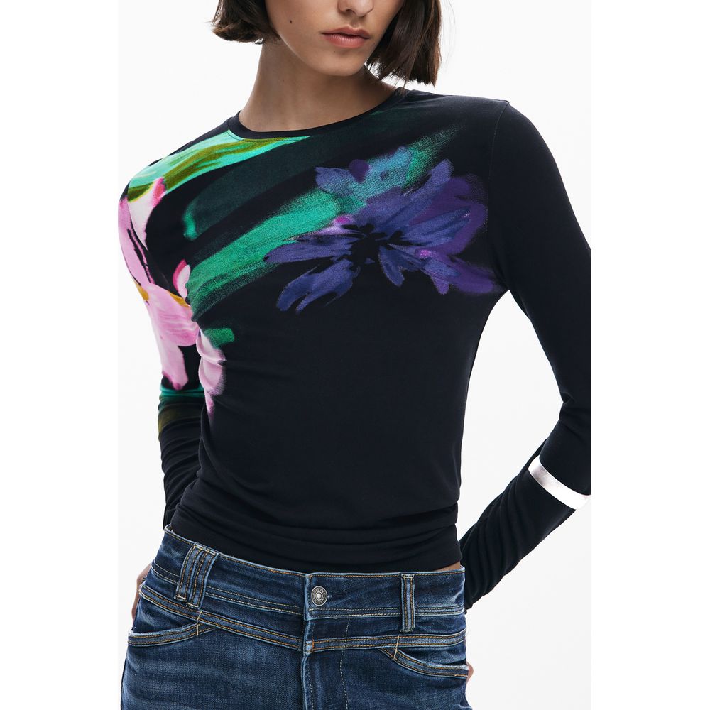 Black Viscose Women Top - ventzia