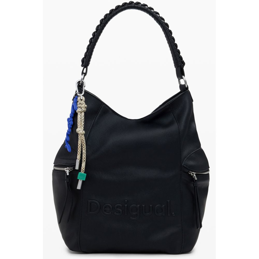 Black Polyethylene Women Backpack - ventzia