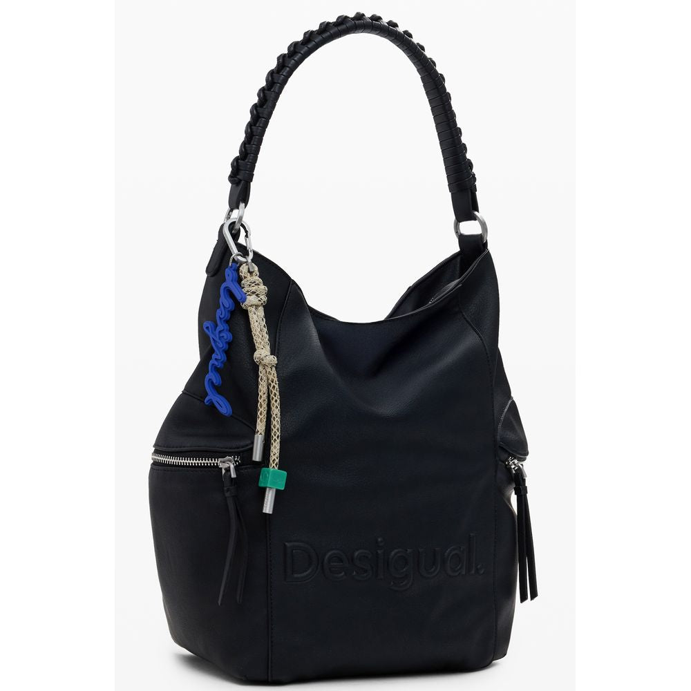 Black Polyethylene Women Backpack - ventzia