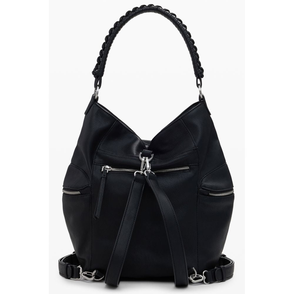Black Polyethylene Women Backpack - ventzia